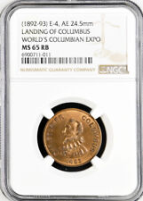 1892-1893 Columbus Medal - World's Columbian Expo - MS65 RB NGC - Token, 400th picture