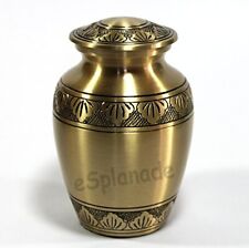 Esplanade Mother of Pearl Brass Cremation Urn Memorials Container Jar Pot Bronze picture