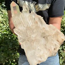 27LB  Large Natural Clear White Quartz Crystal Cluster Rough Healing Specimen picture