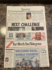 1993 Dallas Cowboys Super Bowl Champions Newspaper.  Emmitt Smith picture
