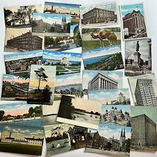 Antique & Vintage Lot 26 Postcards ~ Wisconsin WI Linens White Border Milwaukee picture