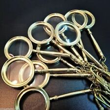 Lot of 50 Pc Brass Handle Magnifying Glass Key-chains Pendent Best Item For Gift picture