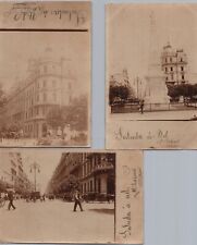 Unique lot of 3 original real photo postcards Buenos Aires Argentina ca 1900 picture
