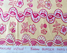 Beautiful Charles Burger Paris designer French cotton fabric BTHY Rayure Vizelle picture