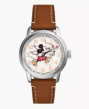 Disney x Fossil Mickey Mouse LE1187 Brown Automatic Analog Watch via fast FedEx picture
