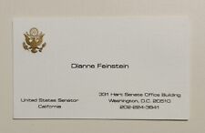 Dianne Feinstein Business Card     CA Senator picture