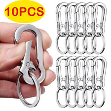 10Pcs Metal Keychain Carabiner Clip Keyring Key Ring Chain Clips Hook Holder picture