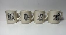 Four Barrel Coffee Mugs Set of 4 Limited Edition Discontinued San Fran USA Made picture