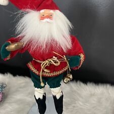 Vintage Neiman Marcus Old World Victorian Santa Christmas Holiday Stocking picture