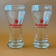 Vintage BUDWEISER 10 oz Sham Pilsner 2 Glasses by Libbey Glassware, USA picture