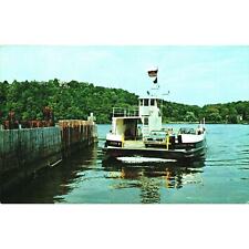 Postcard Connecticut Chester River Crossing Ferry Boat Chrome picture