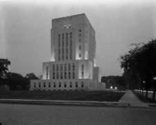 Racine County Court House With Lights On Located At 730 Wisconsin - Old Photo picture