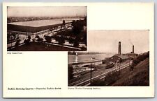 Buffalo NY~Morning Express~City Reservoir~Waterworks Pumping Station~c1905 PC picture