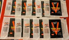 LOT OF 10 V ( Visitors ) Fleer 1984 empty WAX Card wrappers All Three variants picture