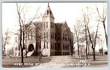 Madison South Dakota~State Normal School~East Wing~Winter Trees~1940s RPPC picture