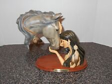 Sacred Bond First Issue Kindred Spirits Bradford Exchange Horse Head Figurine picture
