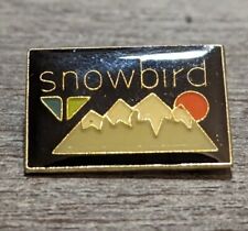 Rare Snowbird Mountain/Ski Resort Utah Logo/Mountains Vintage Pinback Lapel Pin picture