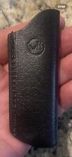 William Henry Knife Pocket Sheath W/ Clip, Black Leather, Minty picture