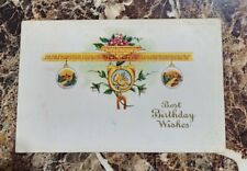 Best birthday wish Postcard. Made In USA. Vintage. Antique. 1900s. P007B picture