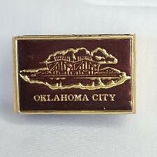 Vintage Oklahoma City Match Box, Wood Matches Unstruck Made In Sweden  picture