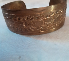 OLD Handmade Decorated genuine brass Bracelet picture