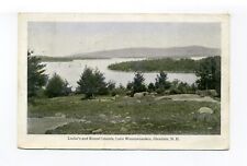 Glendale NH 1923 postcard, Locke's and Round Islands, Lake Winnipesaukee, rocky picture