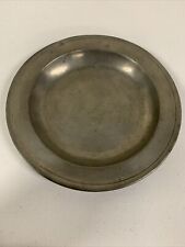 Antique Pewter Dish signed hallmarks picture