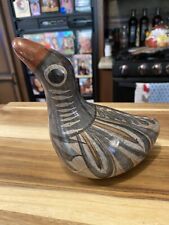 Vintage Tonala Mexican Pottery Bird Hand Painted Folk Art picture