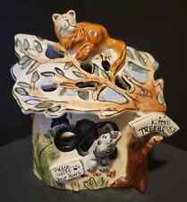 Heather Goldminc Blue Sky Clayworks 2001 Hand Painted House Kitty's Treehouse picture