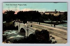 Goat Island NY-New York, Niagara Falls, Antique Vintage c1912 Souvenir Postcard picture