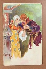 APSIT. Russian ethnic noble couple in LOVE Tsarist Russia Veyerman postcard 1903 picture