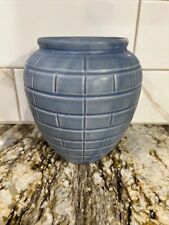 Vintage USA Pottery Vase Light Blue 6