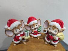 Vintage Enesco Christmas Mice Trio picture