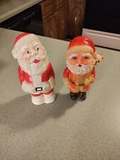 2Vintage Santa Claus Rubber squeaker squeeze Christmas Toy Made in Japan/Taiwan  picture