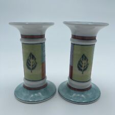 Vtg Royal Doulton Pair Of Candlesticks Holders picture