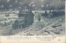 WWI Belgium Belgian army revictualling convey YPRES 1910s PC picture