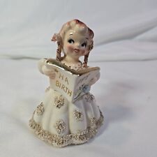 Vintage Lefton’s Happy Birthday Porcelain Girl w/Beautiful Hand Painted Eyes picture