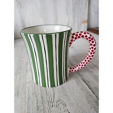 M bagwell mug cup simply Xmas polka dot striped green red picture