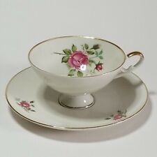Alka-Kunst Alboth & Kaiser Bavaria Moosrose Pattern Pink Rose Tea Cup&Saucer Set picture
