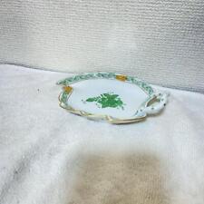 Herend Leaf-Shaped Plate Apony Green 1 Piece picture