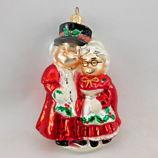 Marshall Fields Uncle Mistletoe and Aunt Holly Radko Blown Glass Ornament (R-14) picture