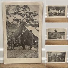 Vintage Civil War Prints LOT Abraham Lincoln Confederate Earthworks Charleston + picture