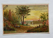 Victorian trade card Springfield New Era Clothing Autumn c1880s A84 picture