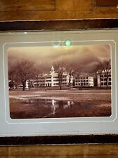 Vtg Photograph 70’s-80’s DARTMOUTH COLLEGE Framed Photo Dartmouth Hall Rare Larg picture