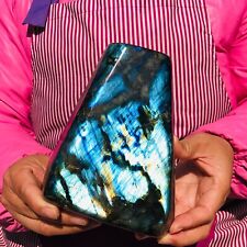 4.04LB Natural Gorgeous Labradorite Quartz Crystal Stone Specimen Healing picture