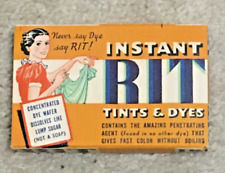 Vintage 1930s -40s Instant RIT TINTS And DYES, Orange Color Dye, 15 Cent Size picture