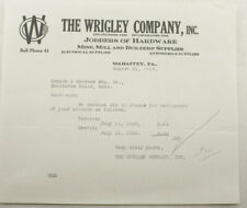 1929 Lamson Goodnow Wrigley Company Mahaffey PA Hardware Mine Ephemera L960L picture