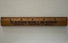Vintage 2-sided Advertising Ruler Co-Operative Building & Loan Lynchburg VA picture