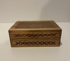Hand-Crafted Wooden Box / Unique Wooden Box 6x4x2 picture