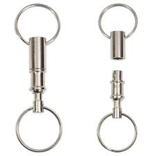 2 Pack Quick Release Detachable Pull Apart Key Rings Keychains,Double Spring ... picture